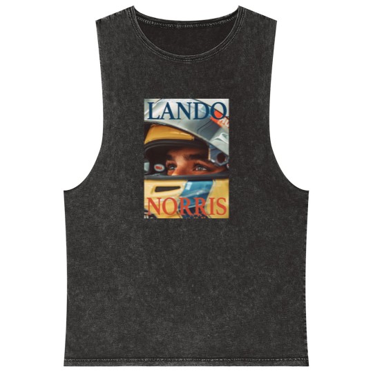 Discover Lando Norris Mineral Wash Tank Tops, Racing Team Mineral Wash Tank Tops, Driver Mineral Wash Tank Tops, Fan Gift