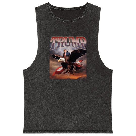 Discover Donald Trump Eagle Mineral Wash Tank Tops Top Funny Election Campaign 2024