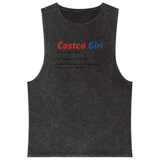 Discover Funny Costco Mineral Wash Tank Tops "Costco Girl" Costco Costco Employees and  Costco Lovers