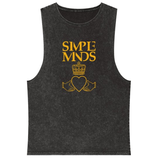 Discover Simple Minds Logo Mineral Wash Tank Tops