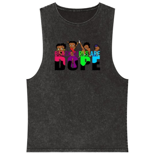 Discover Betty Boop Black Girls Are Dope Vintage Mineral Wash Tank Tops, Animation Mineral Wash Tank Tops, Betty Boop Mineral Wash Tank Tops