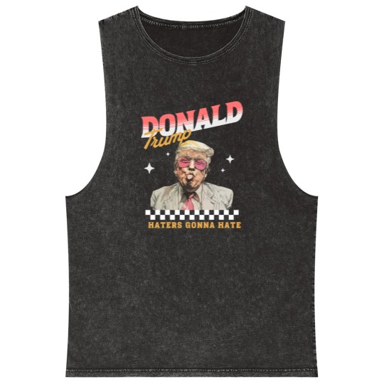 Discover Donald Trump Haters Gonna Hate Mineral Wash Tank Tops, Trump 2024 Mineral Wash Tank Tops