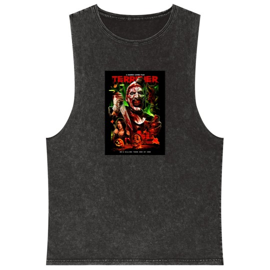 Discover Hell On Mineral Wash Tank Tops Terrifiers 2 Mineral Wash Tank Tops, Scary Clown Mineral Wash Tank Tops, Halloween Mineral Wash Tank Tops