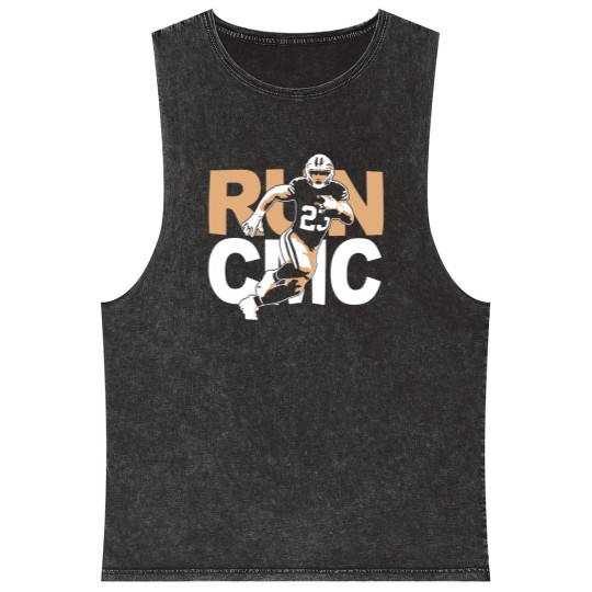Discover San Francisco Christian McCaffrey "RUN CMC" Mineral Wash Tank Tops
