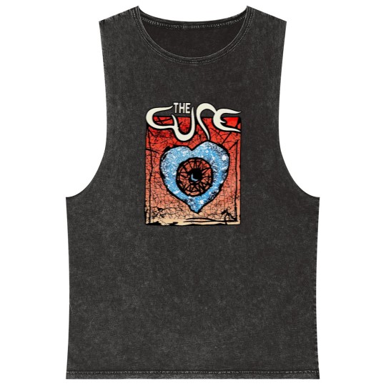 Discover Vintage The Cure Mineral Wash Tank Tops, The Cure Mineral Wash Tank Tops, Rock Music Graphic Mineral Wash Tank Tops
