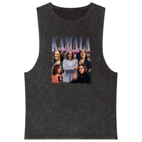 Discover KAMALA HARRIS Mineral Wash Tank Tops | Kamala Harris Homage Mineral Wash Tank Tops