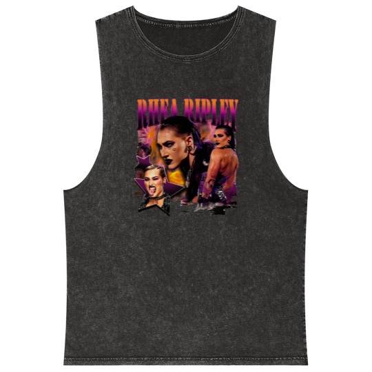 Discover Rhea Ripley  vintage Rhea Ripley Mineral Wash Tank Tops style Mineral Wash Tank Tops great gift