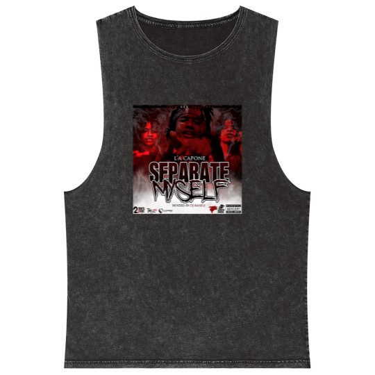 Discover LA Capone Separate Myself Cover Mineral Wash Tank Tops