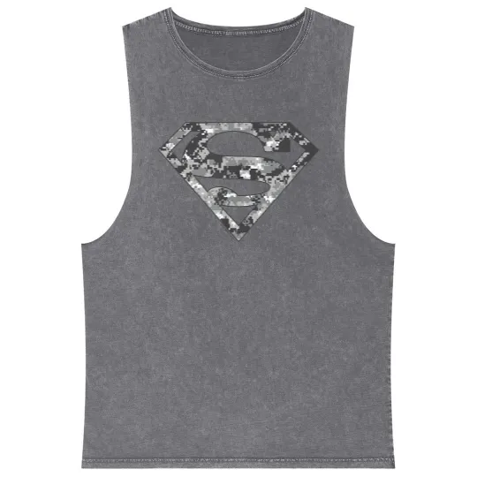 Discover superman urban camo shield Mineral Wash Tank Tops