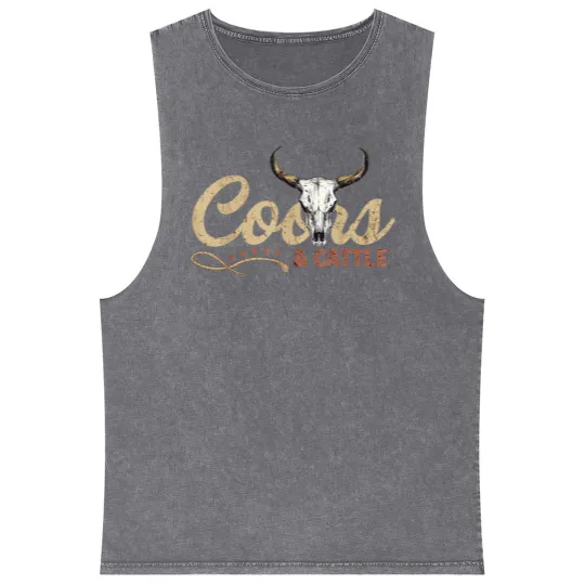 Discover Coor And Cattles Rodeo Western Cowboy Howdy Lover Mineral Wash Tank Tops