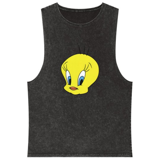 Discover Tweety Bird  gender neutral short sleeved Mineral Wash Tank Tops