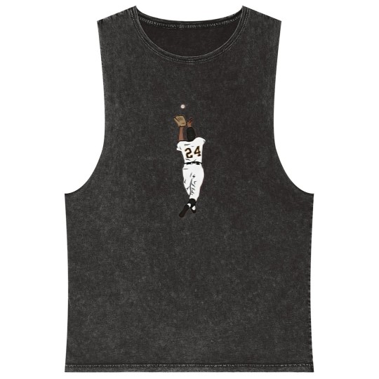 Discover Willie Mays “The Catch” Baseball Mineral Wash Tank Tops