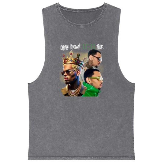 Discover Chris Brown Mineral Wash Tank Tops, Chris Brown 11:11 Tour 2024 Mineral Wash Tank Tops, Chris Brown Breezy Mineral Wash Tank Tops