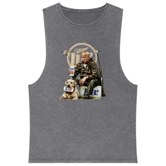 Discover trump hunting miller lite beer Mineral Wash Tank Tops