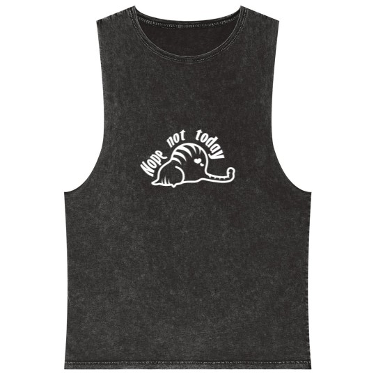 Discover Nope Not Today Cat Mineral Wash Tank Tops