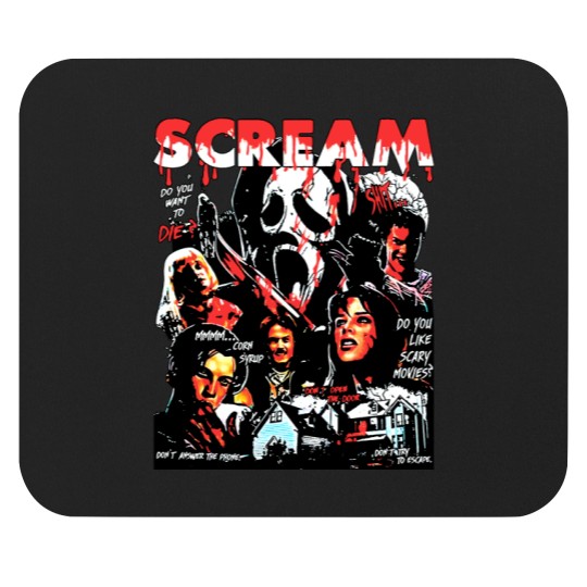 Discover Scream Vintage Halloween Mouse Pads, Horror Movie Mouse Pads, Scream Merch