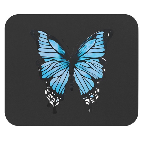 Discover Blue Butterfly Art Garden Beautiful Butterflies T-Shirt Mouse Pads