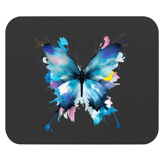 Discover Blue Butterfly Art Garden Beautiful Butterflies 21 Mouse Pads