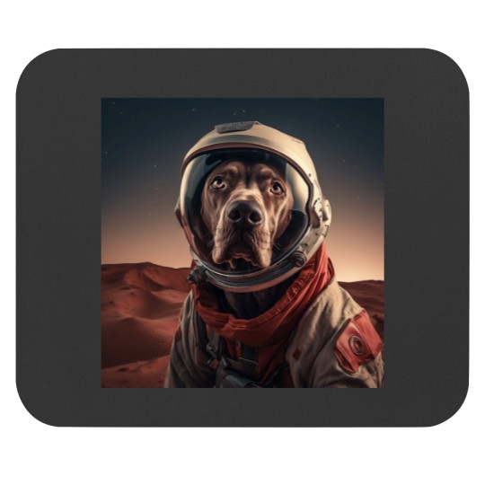 Discover weimaraner on a tour to mars Mouse Pads