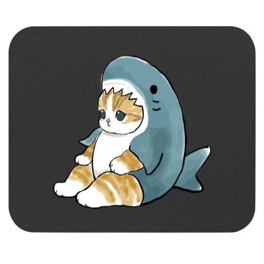 Discover MOFU SAND 02 CUTE CAT FUNNY shark Mouse Pads