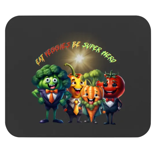 Discover Eat Veggies Be Super Hero Great gift for everyone! Mouse Pads