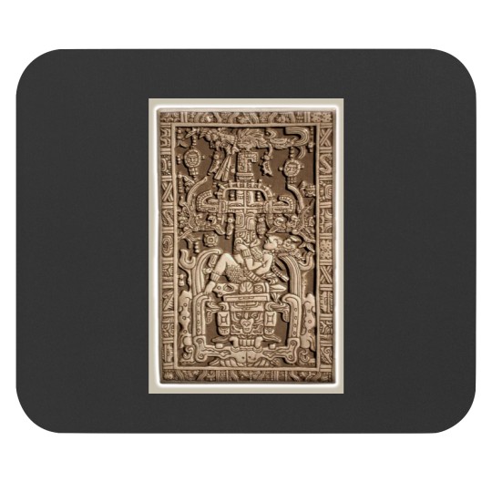 Discover Ancient Astronaut Pakal Maya sarcophagus lid Mouse Pads