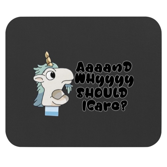 Discover blueys Unicorse Puppet Why Should I Care Sticker8png Sticker Mouse Pads