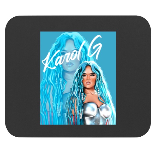Discover Rectangle Karol  with Blue Hair Illustration Mouse Pads