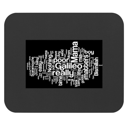 Discover Queen Bands lyrics Collage Mouse Pads