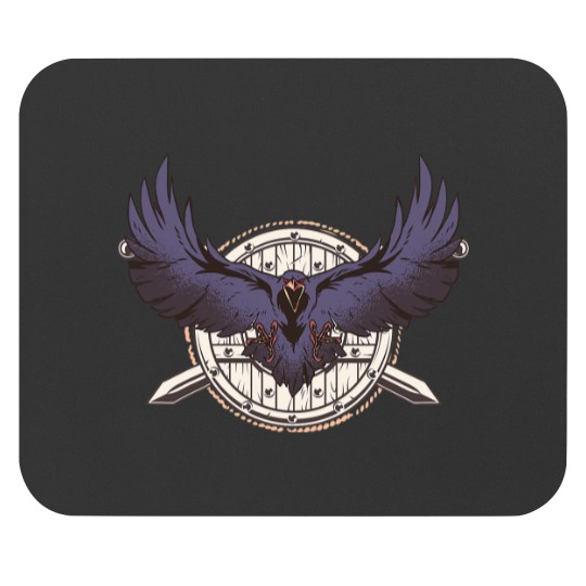 Discover Odins Raven Hugin Munin Viking Valhalla Mouse Pads
