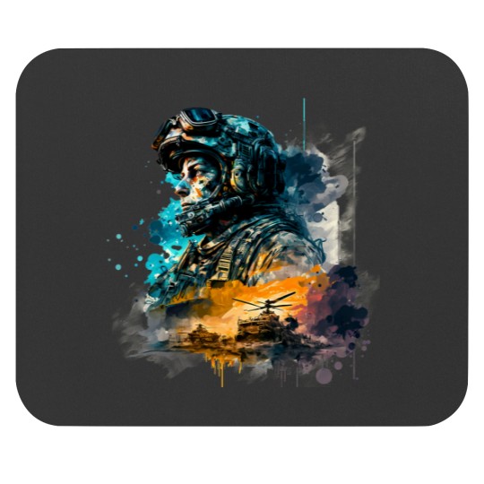 Discover Soldier watercolor print Mouse Pads