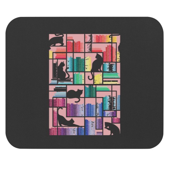 Discover Book Lovers Rainbow bookshelf Mouse Pads