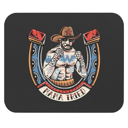 Discover mama tried boxer tattoo country music Mouse Pads
