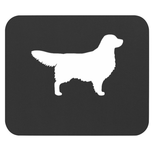 Discover White Golden Retriever Silhouette Mouse Pads