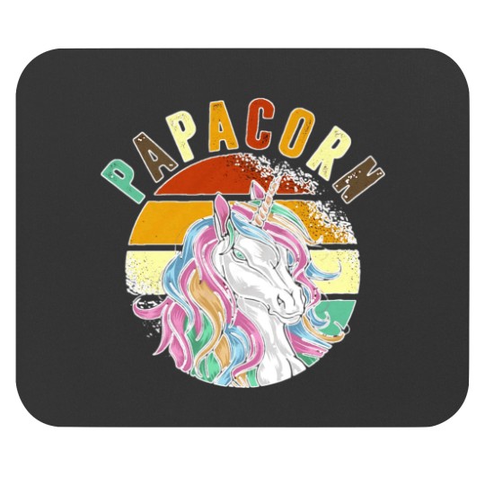 Discover Papacorn T-Shirt - Vintage Tshirt Mouse Pads