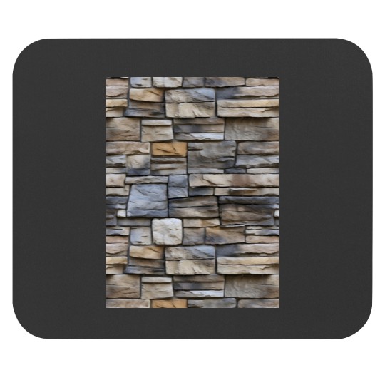 Discover Decorative Beige Gray Stone Cladding Pattern Mouse Pads