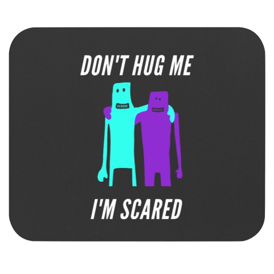 Discover Don't hug me i'm scared cyan and purple Mouse Pads