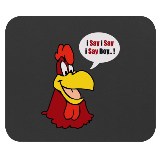 Discover Men_s Foghorn Leghorn T-Shirt Black Tee Mouse Pads