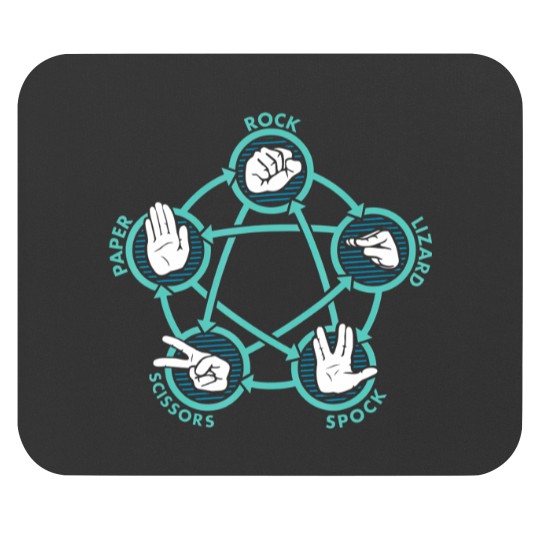 Discover rock paper scissors lizard spock funny game Mouse Pads