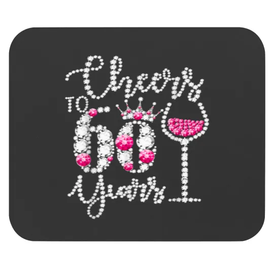 Discover Cheers To 60 Years 60th Birthday Diamond  Crown Mouse Pads