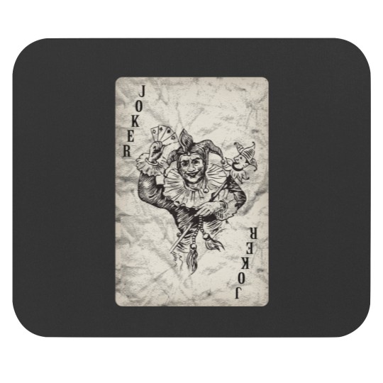 Discover Playing Cards Vintage Joker (distressed design)  1 Mouse Pads