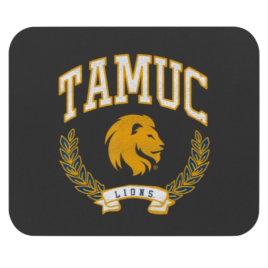 Discover texas am commerce lions victory vintage navy Mouse Pads
