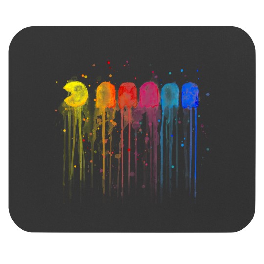 Discover Pacman Watercolor Rainbow Mouse Pads