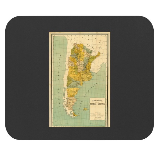 Discover Vintage Map of Argentina (1910) Mouse Pads