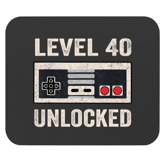Discover level 40 unlocked video gamer 40th birthday gift tea t Mouse Pads