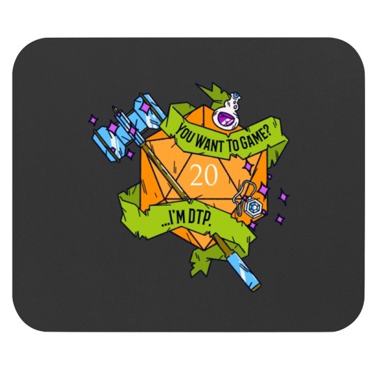 Discover You Want To Game …I’m DTP. (HAMMER) – D20 Table-top-Gaming Mouse Pads