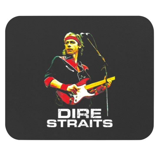 Discover Straits State Sultans of Swing White  Sticker Mouse Pads