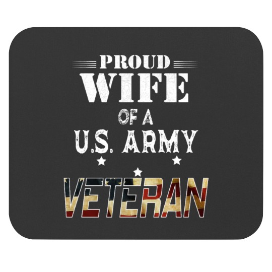 Discover Veterans Day Gift ,Proud Wife Of A U.S.  Veteran Mouse Pads