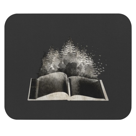 Discover book black and white Mouse Pads