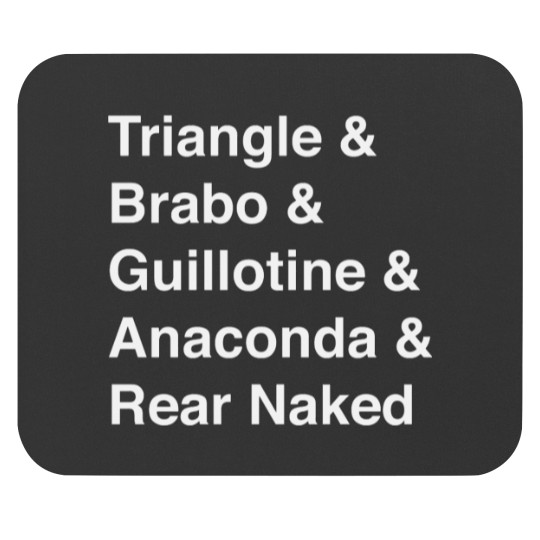 Discover BJJ Choke Helvetica List Mouse Pads